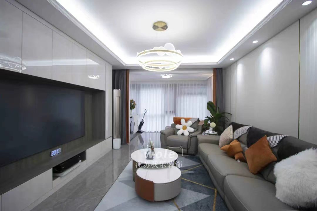 我樂裝飾·實(shí)景案例：145㎡現(xiàn)代風(fēng)四房，一處時尚與實(shí)用性兼具的功能型住宅！