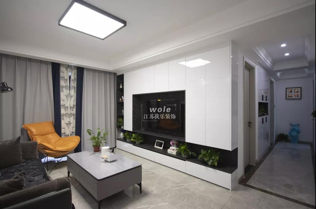 我樂裝飾·實景案例：110㎡現(xiàn)代風(fēng)三房，實用與美觀兼具的功能性住宅！