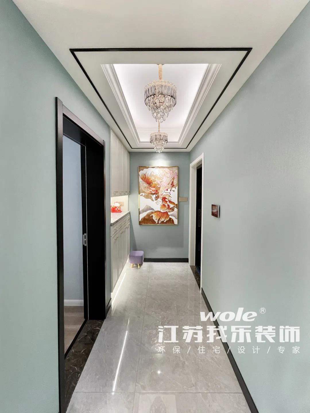 我樂裝飾·實(shí)景案例：116㎡輕奢風(fēng)四室兩廳，優(yōu)雅華麗，以石膏線點(diǎn)綴的吊頂更具格調(diào)！